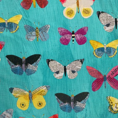 Coton à motif - Papillon de papier